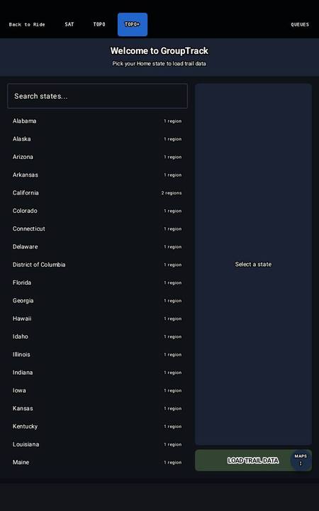 Choosing a state to load its trail data